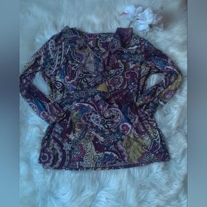 Chicos Paisley Print Women's Top